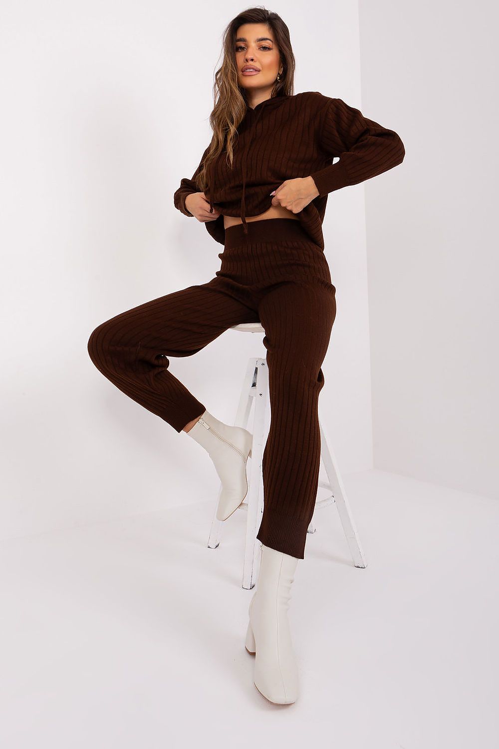 Badu 2-Piece Casual Long Sleeve Hooded Sweater & High-Waisted Pants Set for Ultimate Comfort
