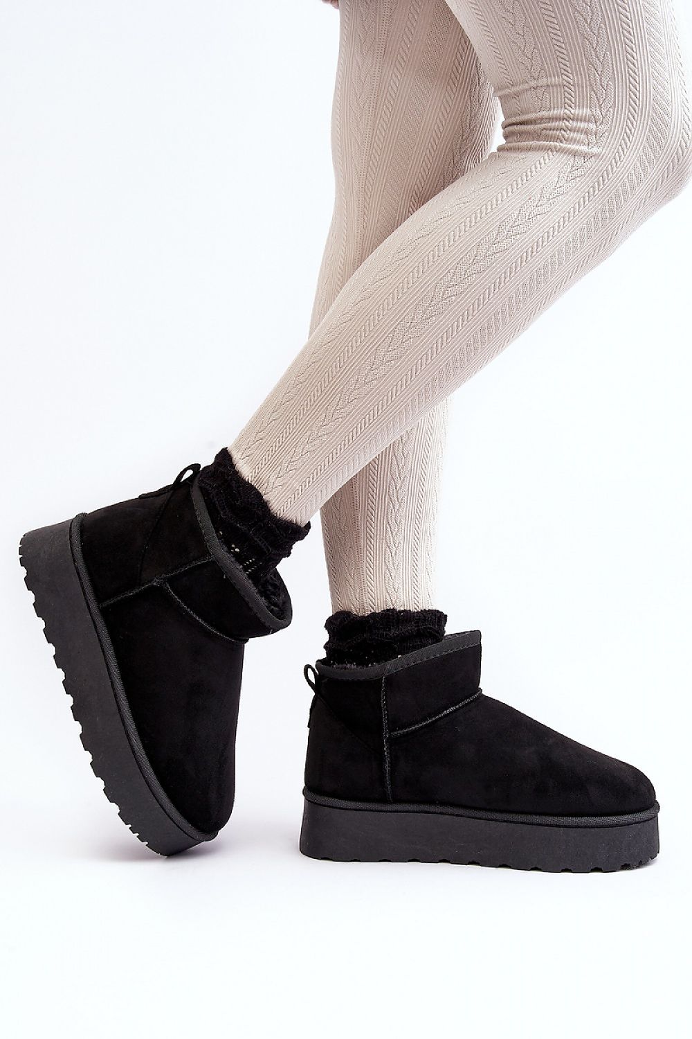 Luxury Eco Suede Snow Boots with Thick Faux Fur Lining, Ankle-High, Sizes EU 36-41