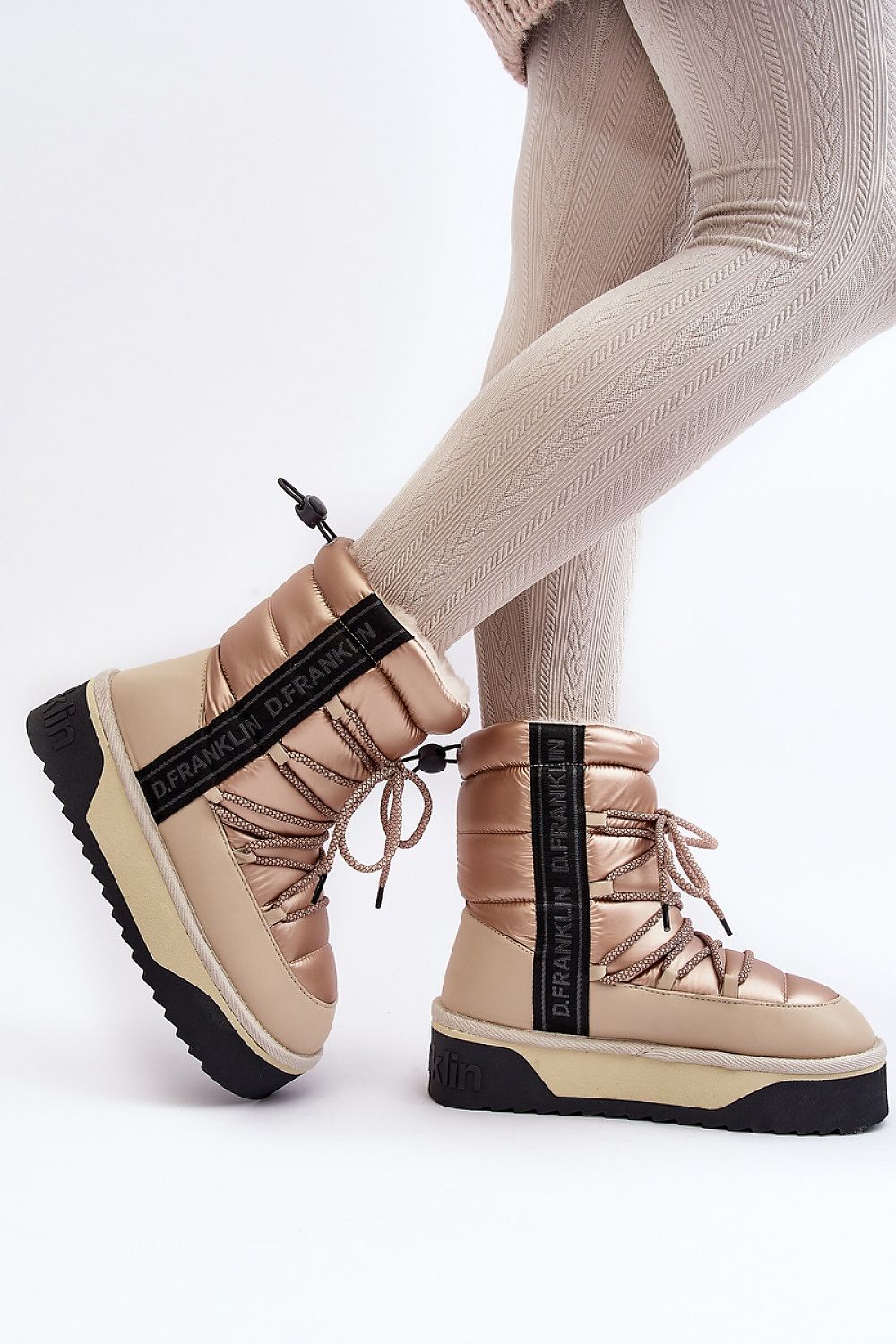 Luxury Vegan Waterproof Women's Snow Boots with Faux Fur Lining and Non-Slip Sole