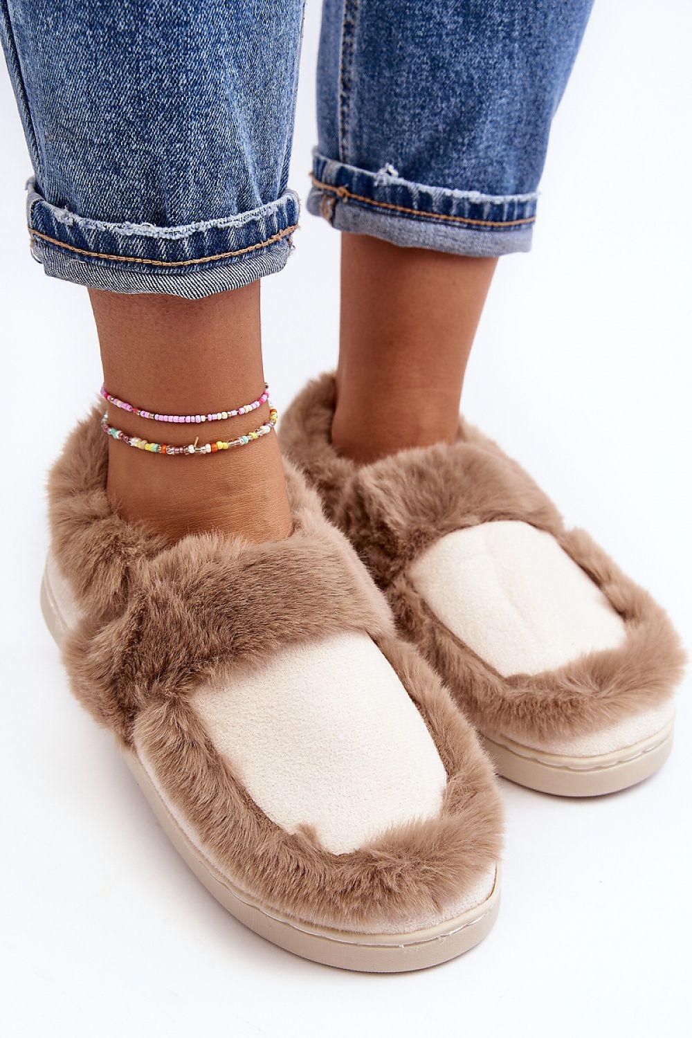 Luxury Eco-Suede Slippers with Thick Fur Lining and Rubber Sole for Ultimate Comfort