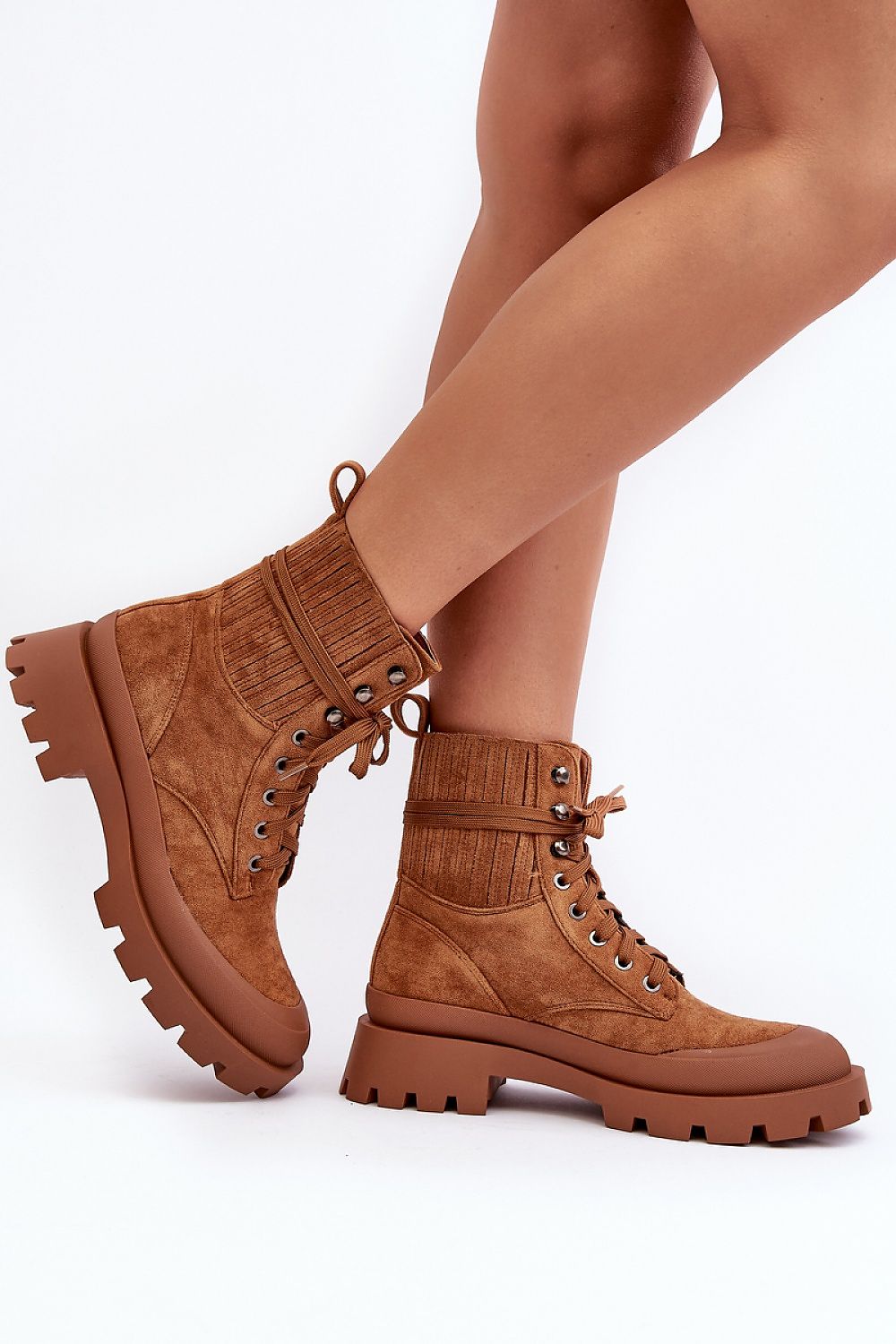 Women's Eco-Suede Trapper Shoes with Thick Sole and Insulated Lining for Autumn-Winter Style