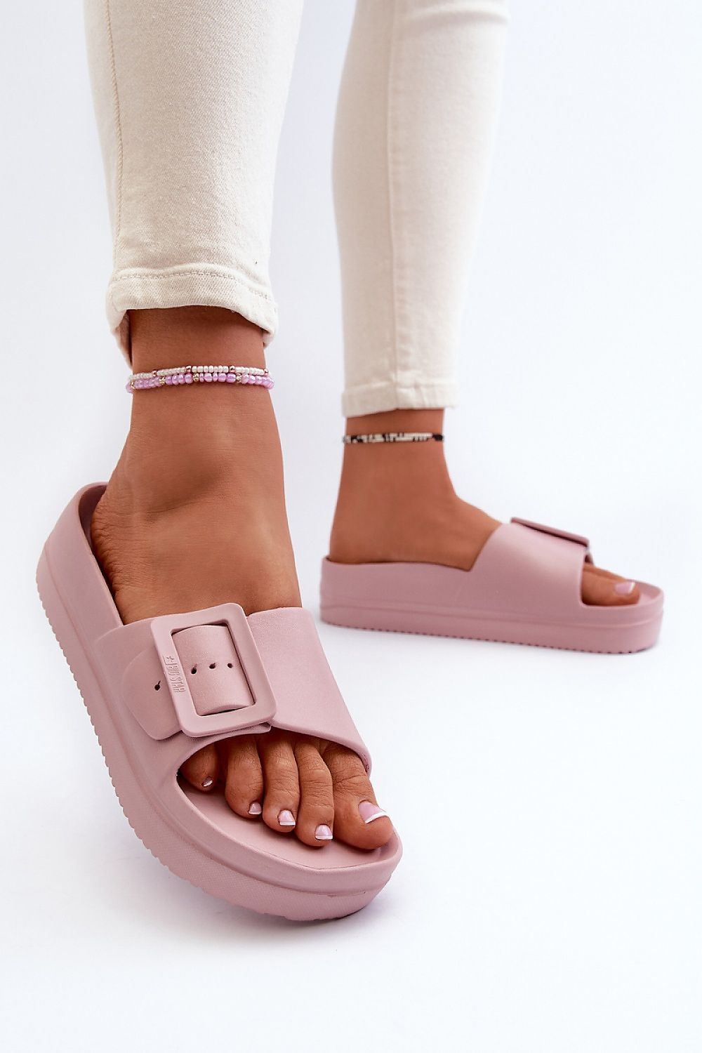 Big Star Women's Platform Flip-Flops with Buckle Strap - Lightweight Foam Comfort - Stylish Summer Wear
