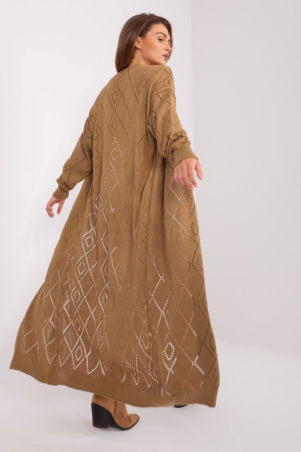 Luxury Openwork Cardigan by Badu - Long Sleeve, Unbuttoned, Perfect for Cool Evenings