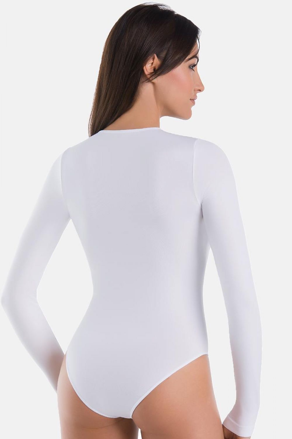 Classic Women's Viscose Bodysuit with Long Sleeves and Adjustable Closure - 2 Pack by Teyli