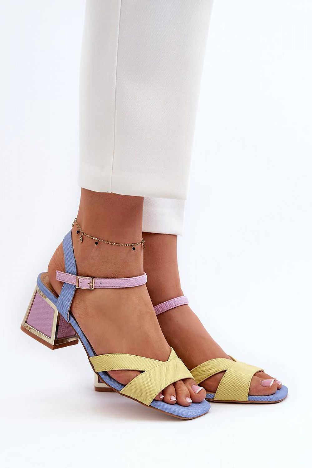Elegant Women's Low Heel Sandals with Adjustable Buckle and Soft Leather Insole - Step In Style