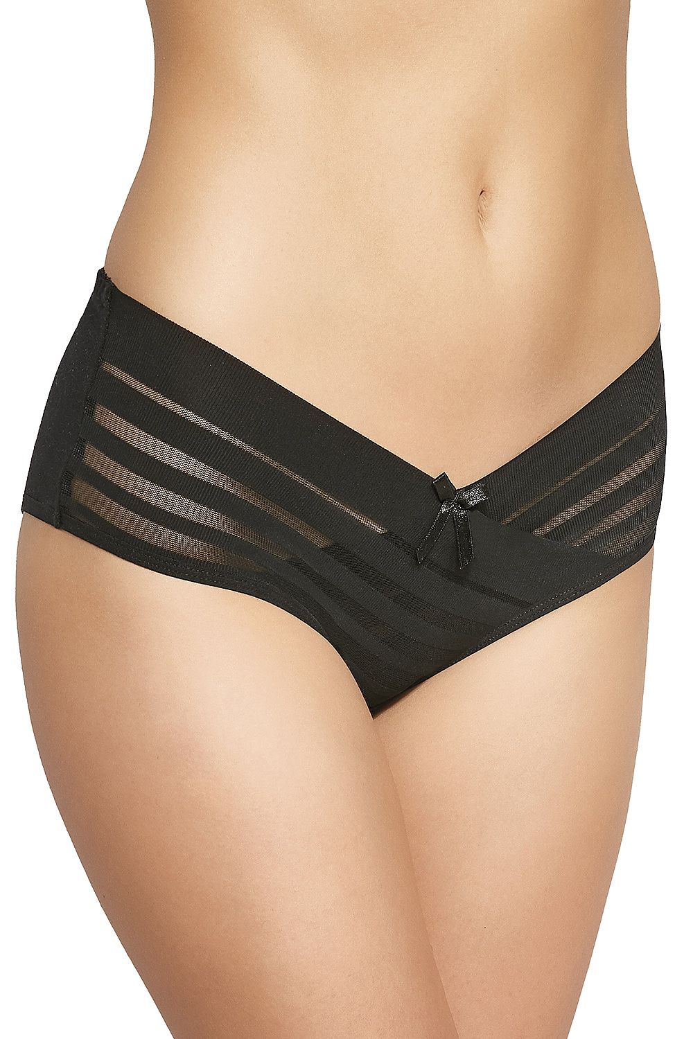 Gabidar Elegant Mesh Accented Low-Cut Panties With Cotton Liner - Women's Luxury Figs