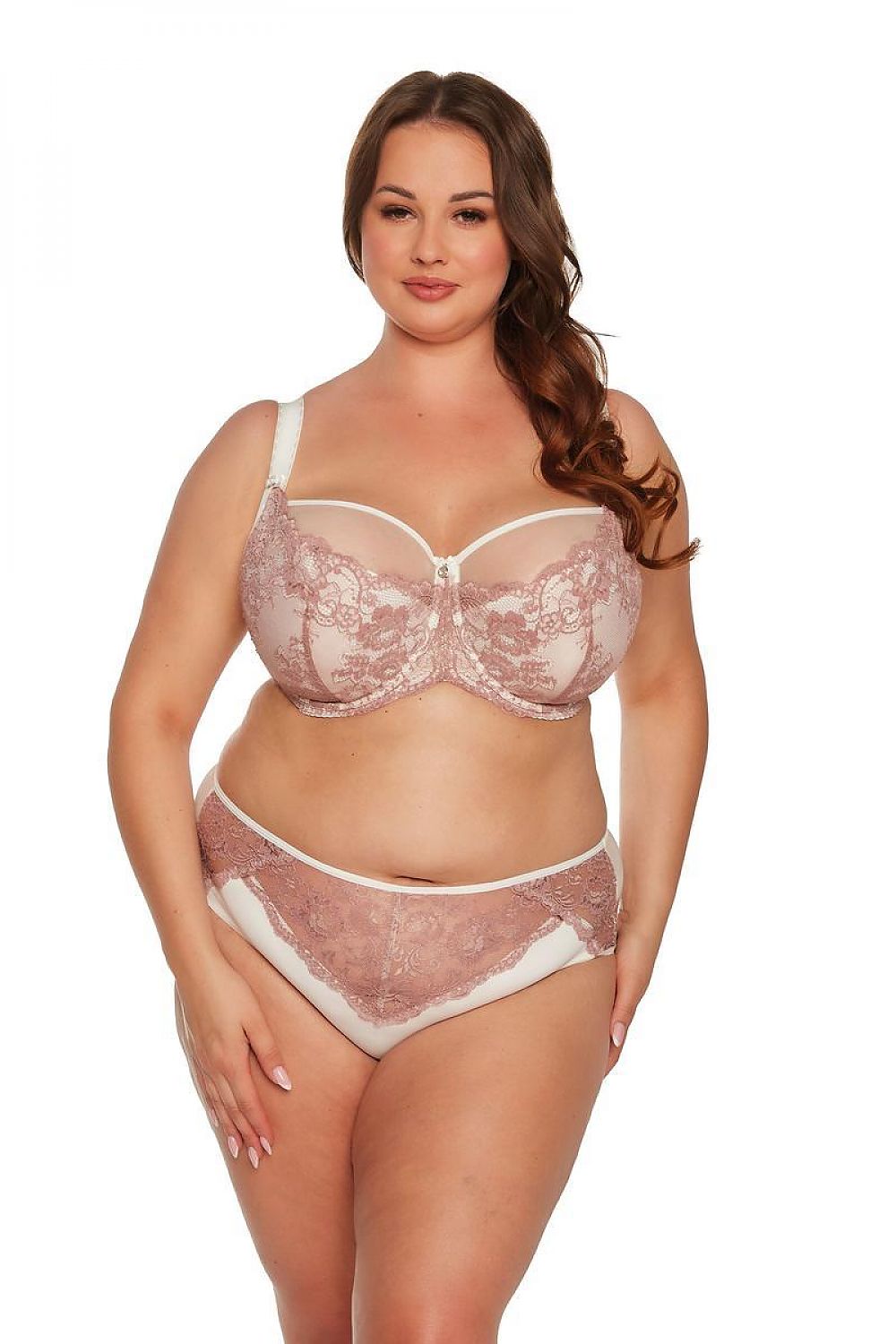 Elegant Lace Embellished Panties by Gaia - Comfort Fit, Sheer Back, Made in Poland