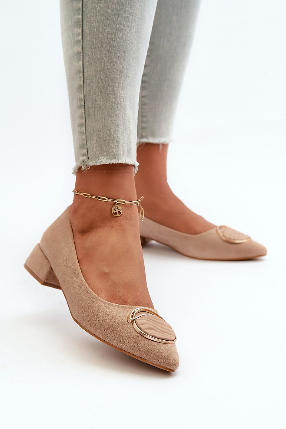 Elegant Eco-Suede Heel Pumps with Pointed Nose and Leather Insole – Perfect for Formal and Everyday Wear