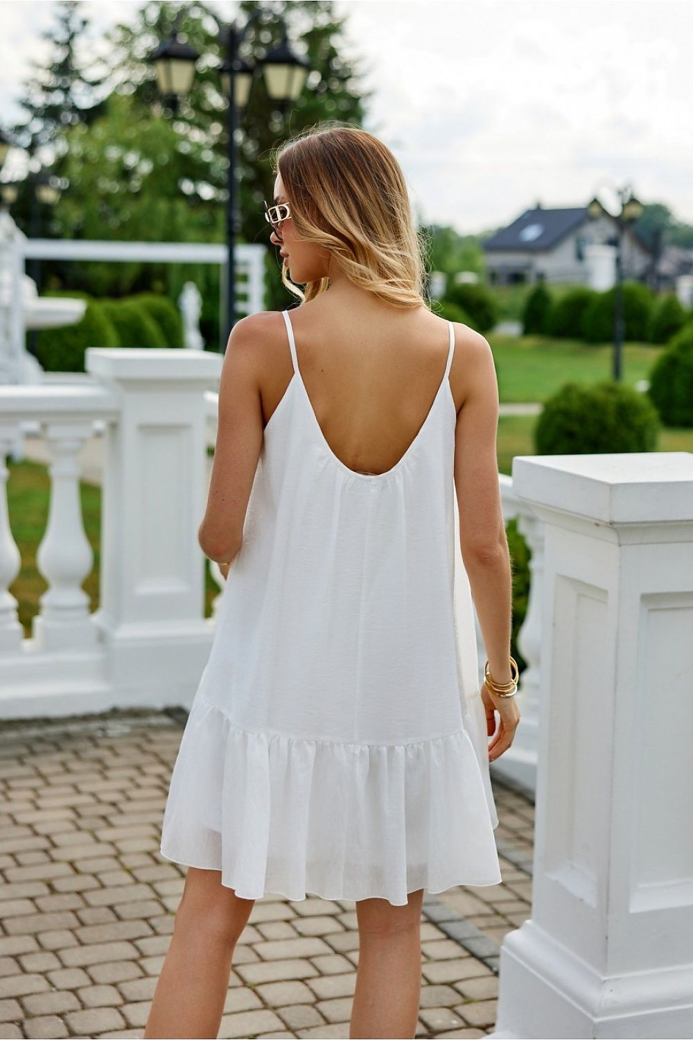 Elegant Strapless Summer Dress with Frill - Roco Fashion Seville Collection