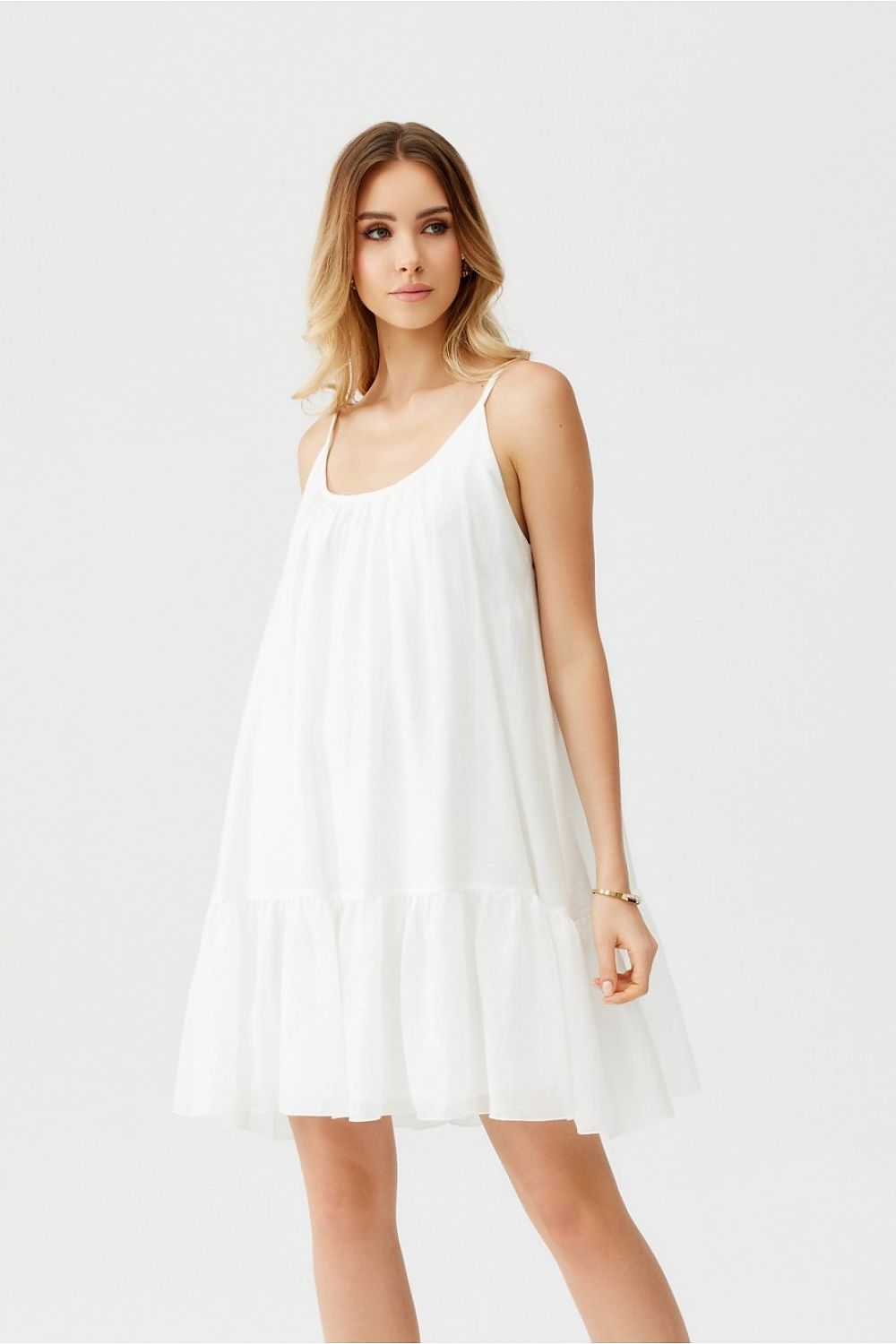 Elegant Strapless Summer Dress with Frill - Roco Fashion Seville Collection