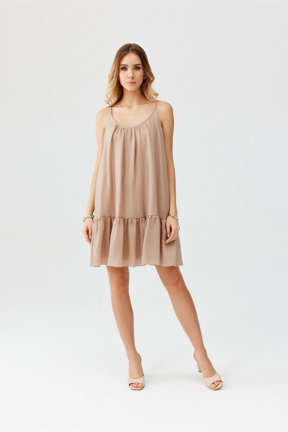 Elegant Strapless Summer Dress with Frill - Roco Fashion Seville Collection