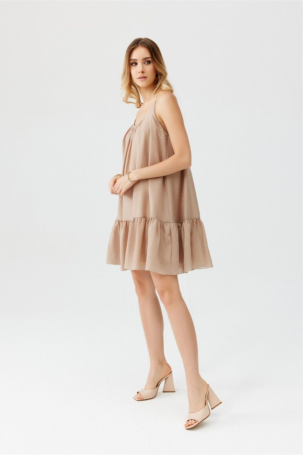 Elegant Strapless Summer Dress with Frill - Roco Fashion Seville Collection