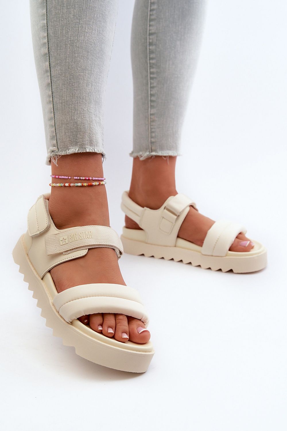 Big Star Women's Platform Sandals with Velcro Fastening for Ultimate Comfort - 3.5cm Height