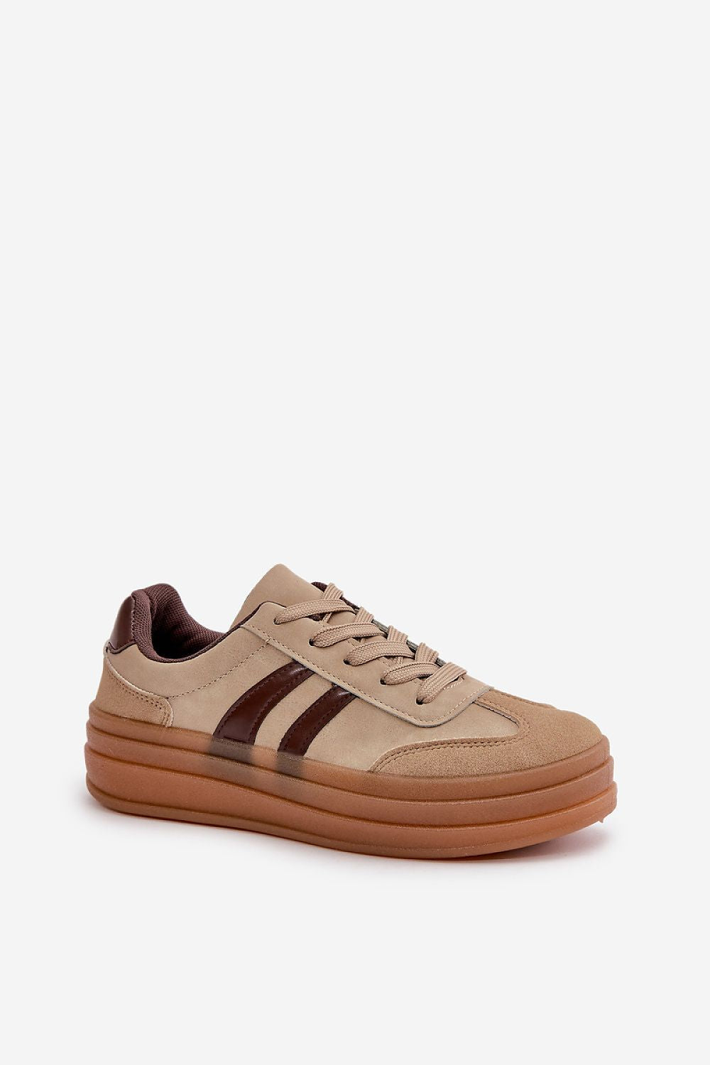 Trendy Platform Sneakers for Women - Stylish Imitation Leather with 7cm Upper Height