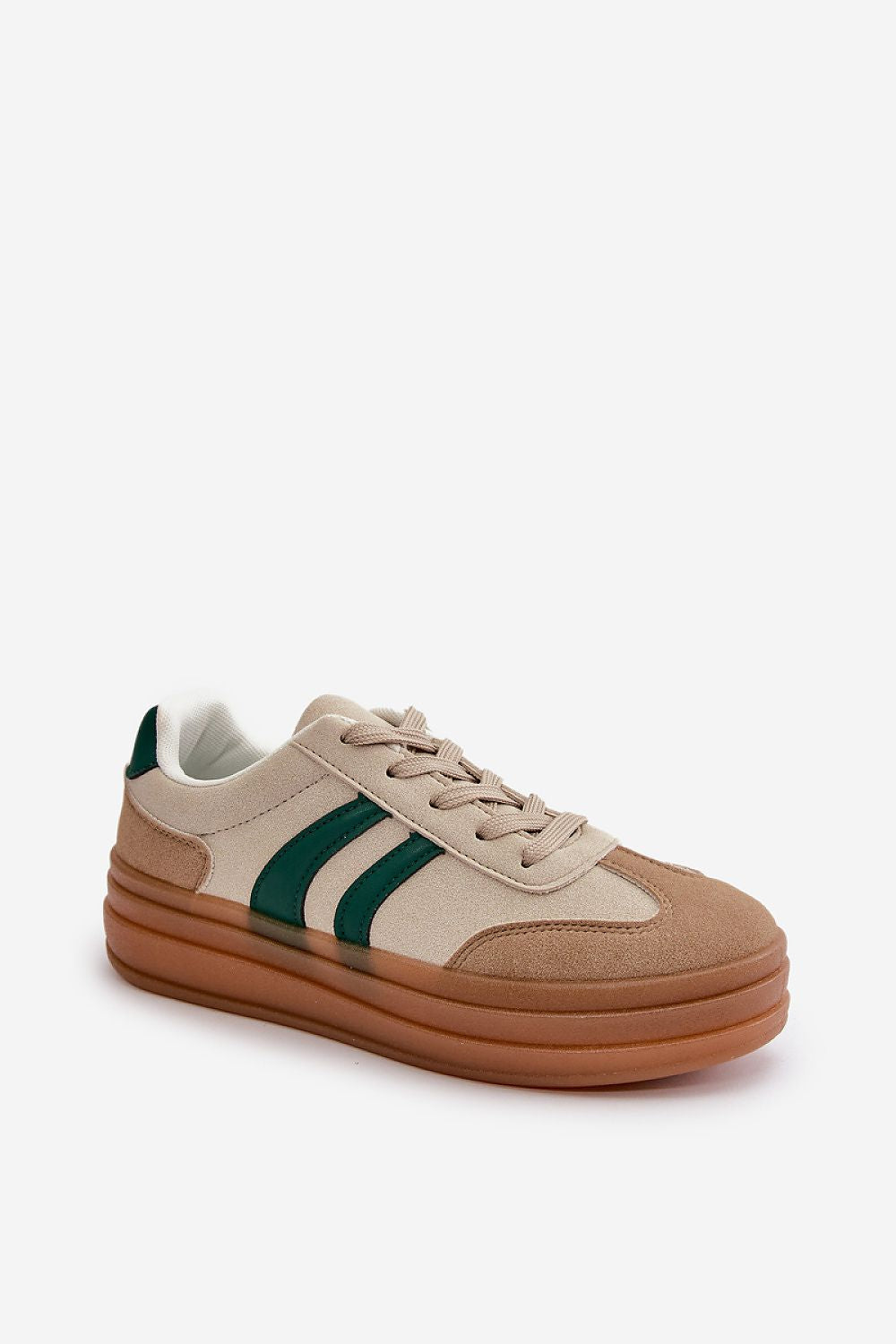 Trendy Platform Sneakers for Women - Stylish Imitation Leather with 7cm Upper Height