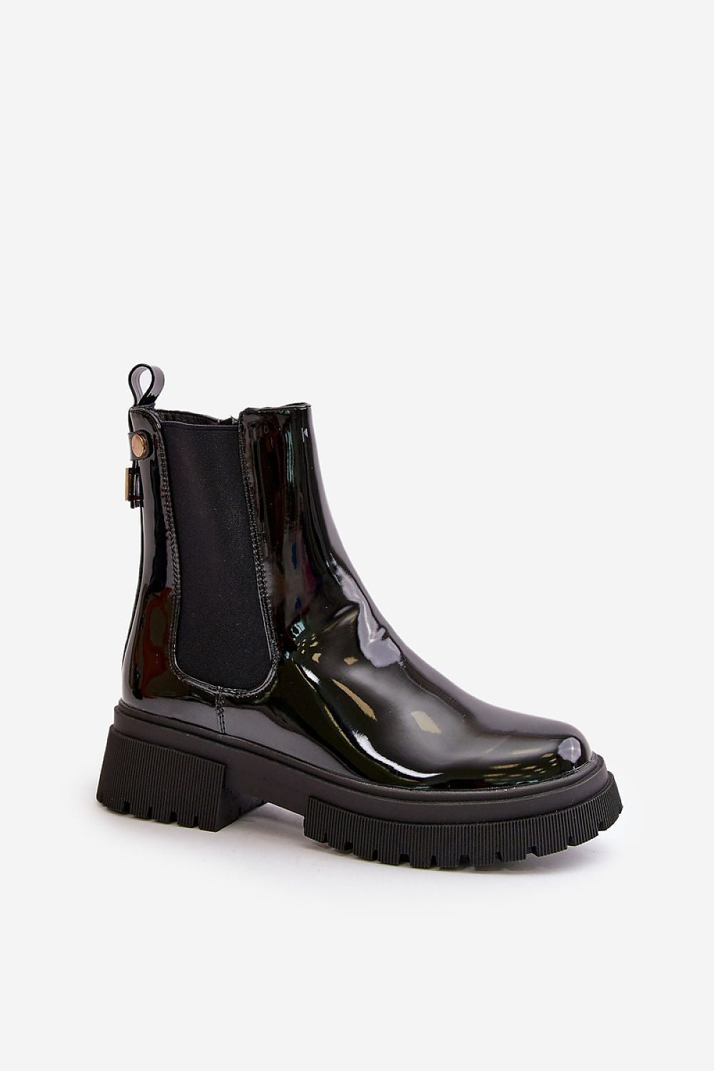 Elegant Jodhpur Ankle Boots with Gold Accent and Warm Fleece Lining - Stylish Comfort for Cool Days
