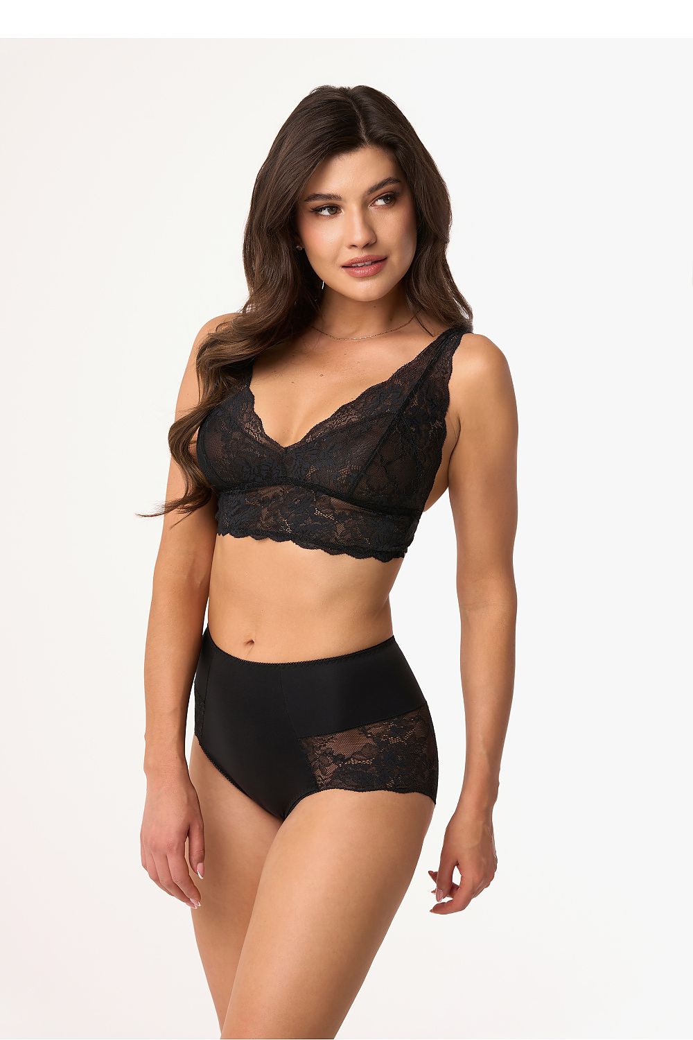 Luxury Women's Babell Lace-Trimmed Panties in Soft Breathable Fabric - Elegant Comfort & Style