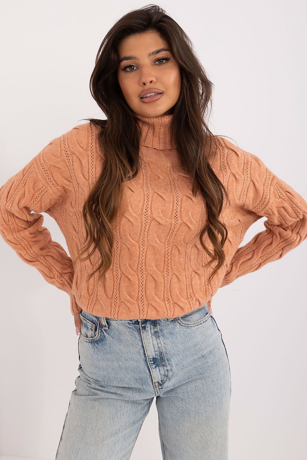 Luxurious Turtleneck Sweater for Women | Acrylic-Polyester Blend | Ideal for Cooler Days