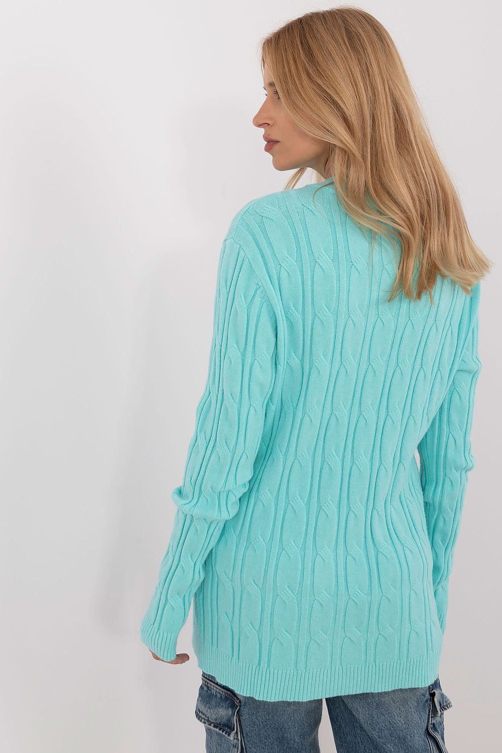 Women's AT Casual Sweater - Soft Viscose Blend, Long Sleeves, Classic Round Neckline, Versatile Style