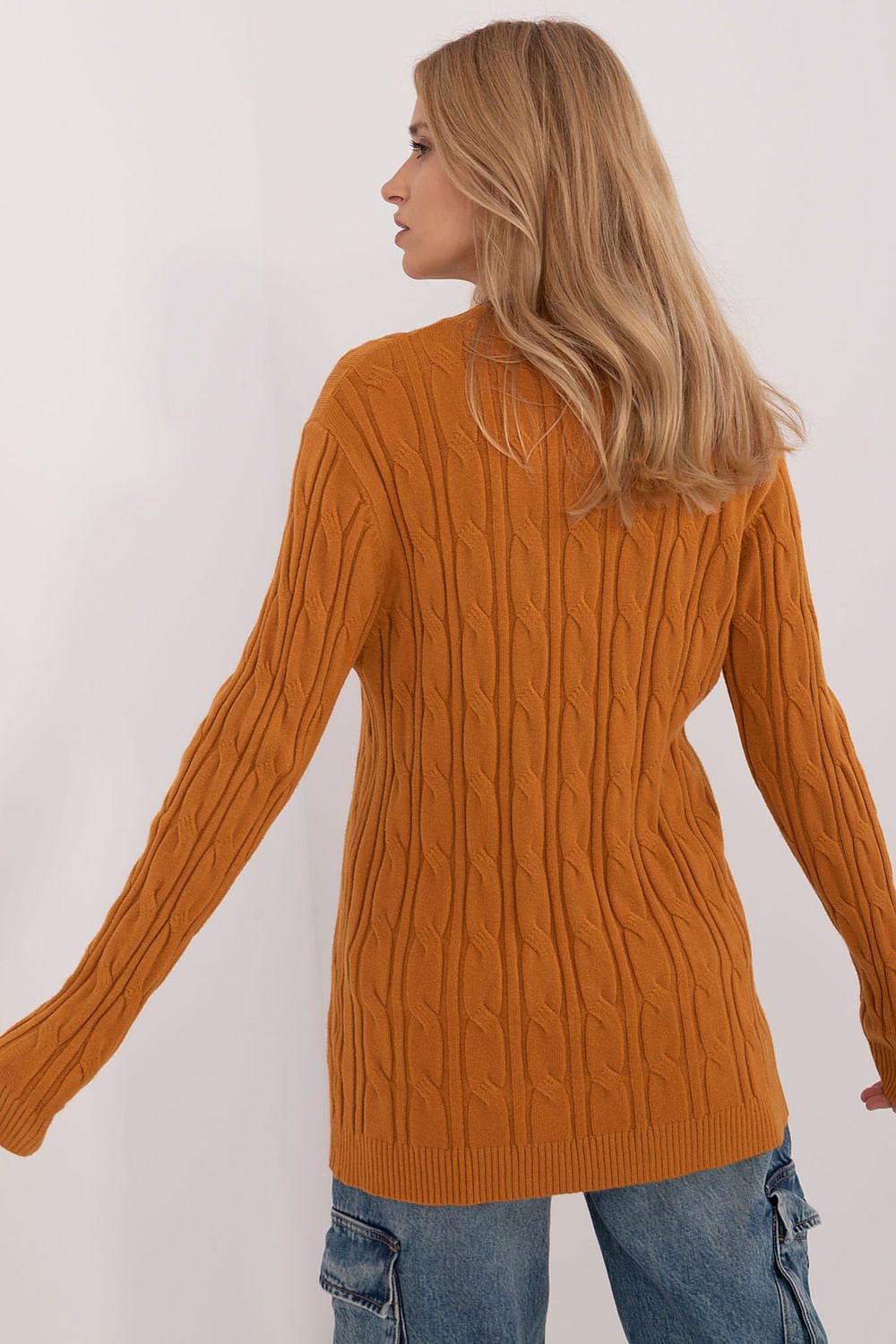 Women's AT Casual Sweater - Soft Viscose Blend, Long Sleeves, Classic Round Neckline, Versatile Style