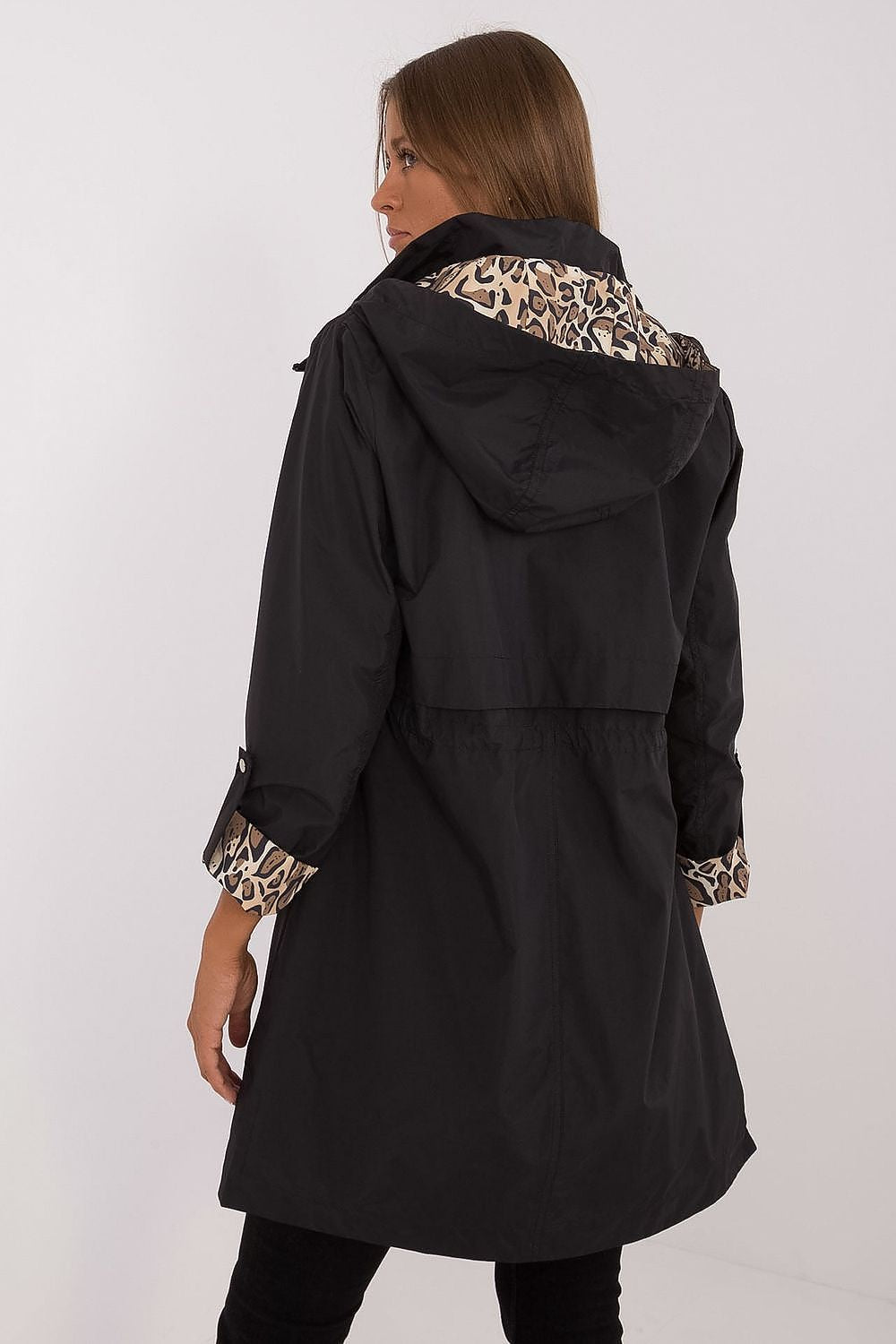 Luxury Women's Transitional Jacket by MBM – Stylish Animal Motif, Detachable Hood, Polyester Comfort