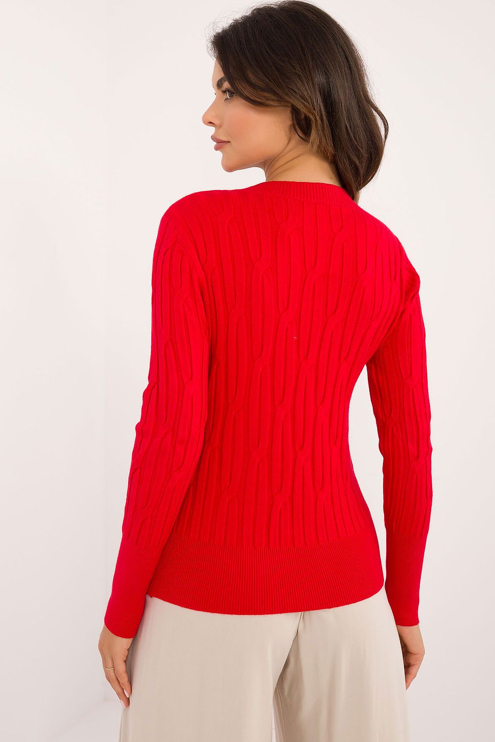 Elegant Casual Women's Sweater - Soft Viscose, Nylon & Polyester Blend, Round Neck, Long Sleeves