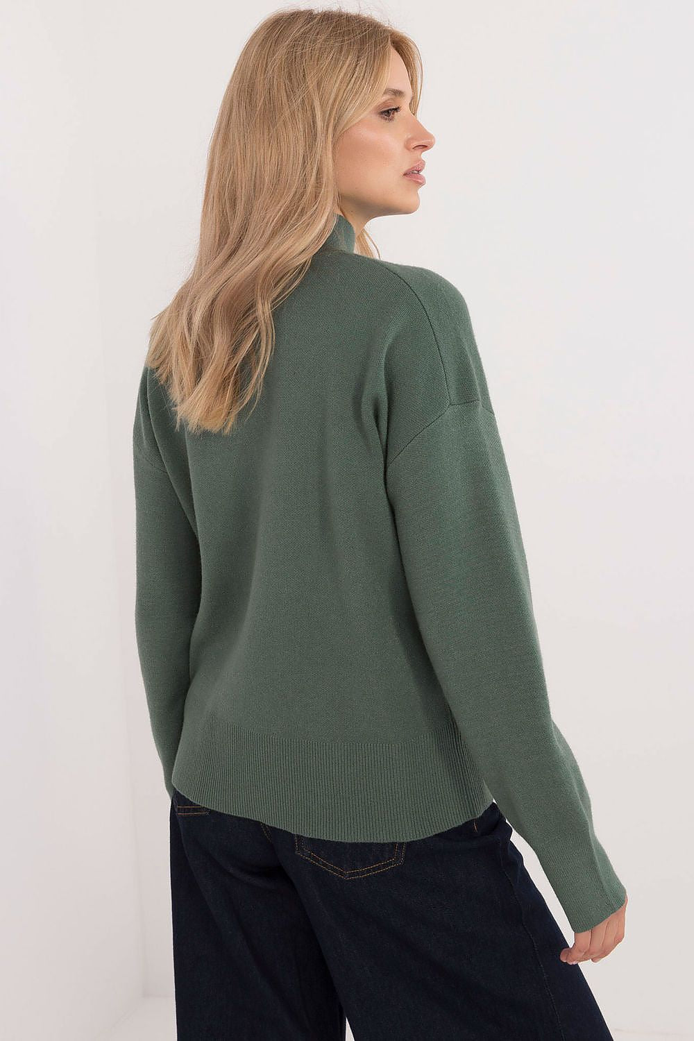 Elegant Half Turtleneck Jumper by Sublevel - Soft Viscose Blend Sweater for Casual Comfort