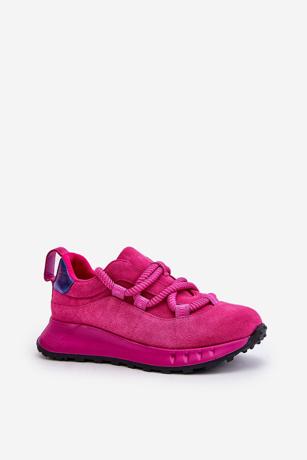 Luxury Women's Suede Sneakers with Platform and Thick Lacing - Comfortable Everyday Wear