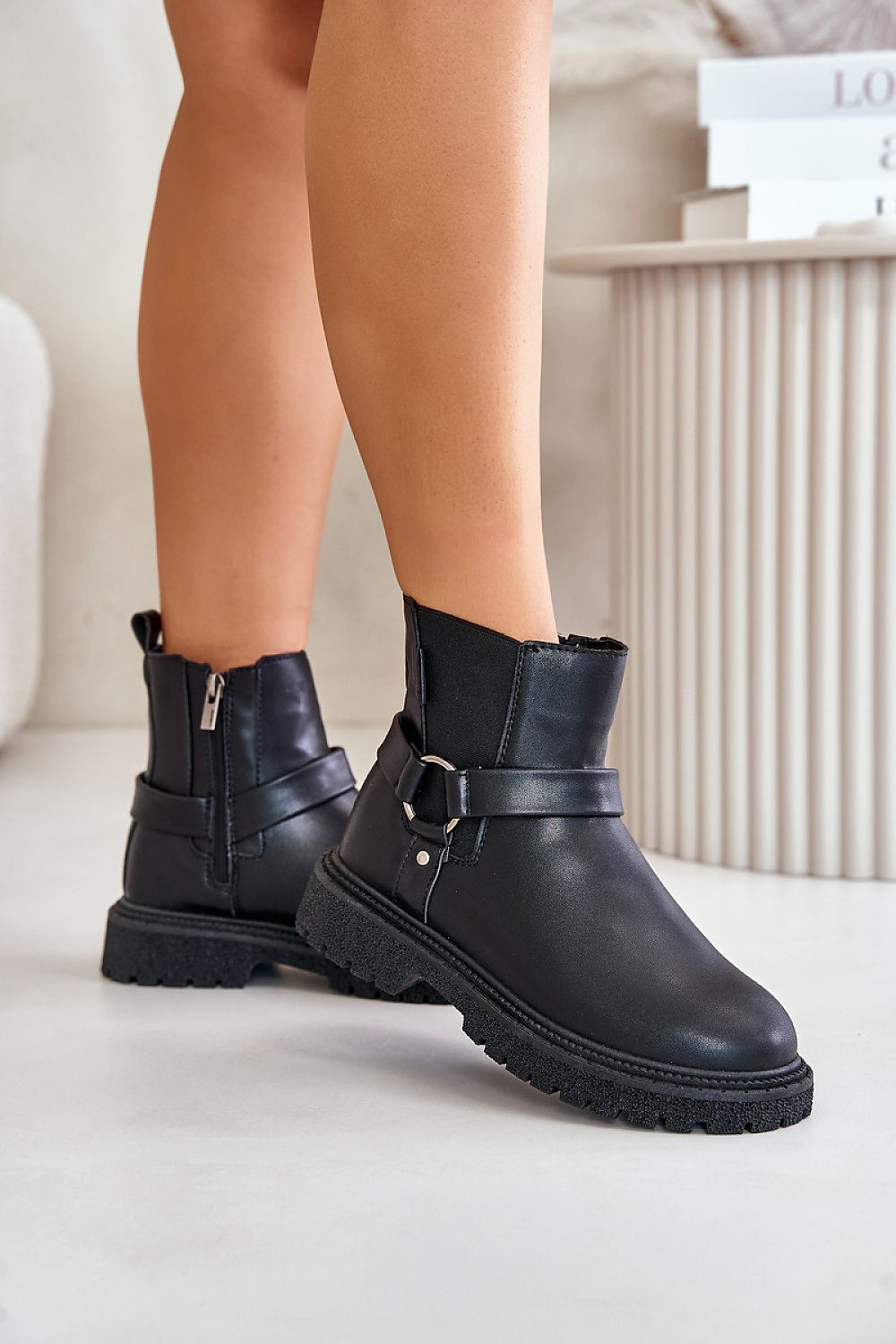 Stylish Women's Jodhpur Boots in Eco Leather with Zipper and Insulated Comfort - Big Star