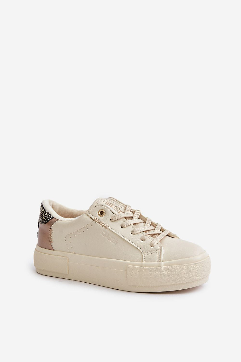 Women's BIG STAR Eco Leather Platform Sneakers, 6.5cm Height, Insulated Autumn-Winter Style