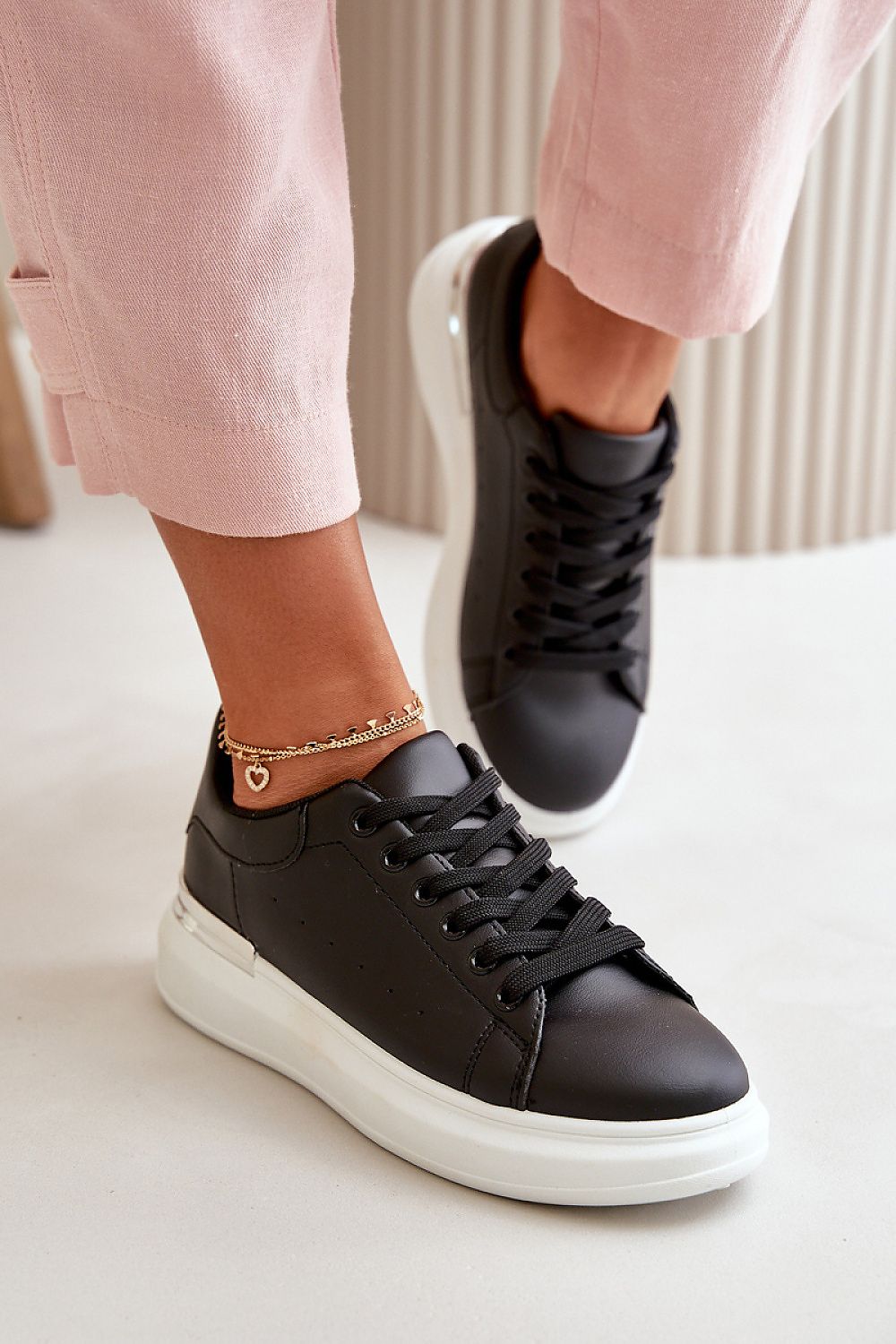 Women's Eco Leather Low Sneakers with Mirrored Platform - Sizes EU 36-41, Modern Glamour