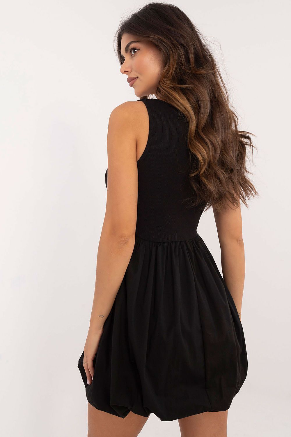 Elegant Floral Print Mini Dress in Classic Black – EU Size 0 by Italy Moda