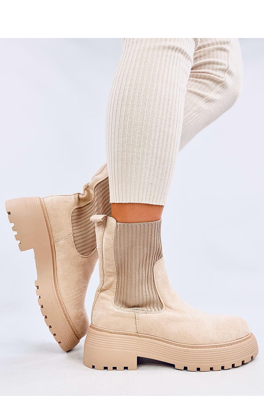 Luxury Women's Suede Platform Boots with Elastic Welt and Soft Fur Lining - EU Sizes 36-41