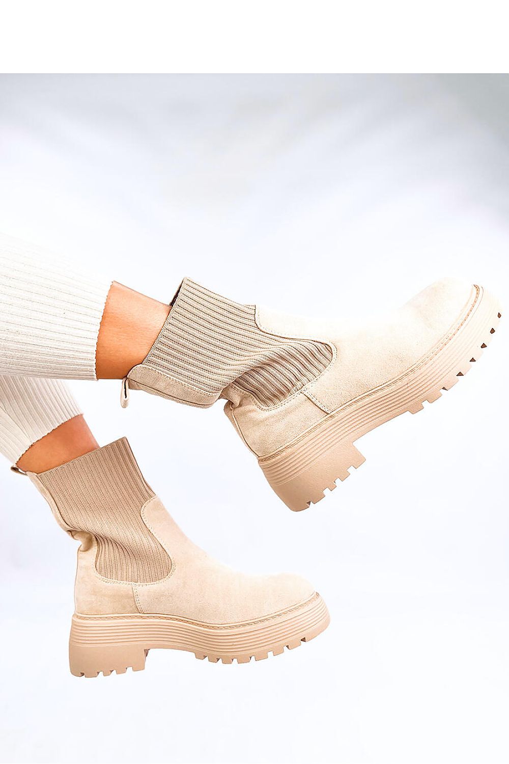 Luxury Women's Suede Platform Boots with Elastic Welt and Soft Fur Lining - EU Sizes 36-41