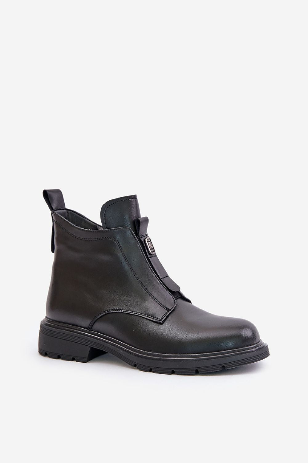 Women's High-Quality Natural Leather Flat-Heeled Ankle Boots with Zipper - Sizes EU 36-41, Warm Insulation