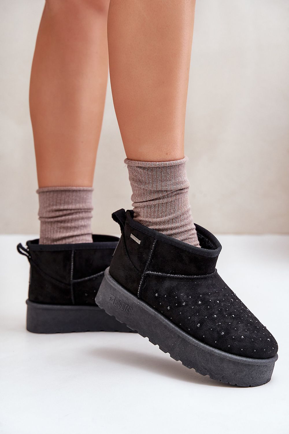 Luxury Big Star Snow Boots for Women - Waterproof, Fur-Lined, Platform Heel, EU Sizes 36-41
