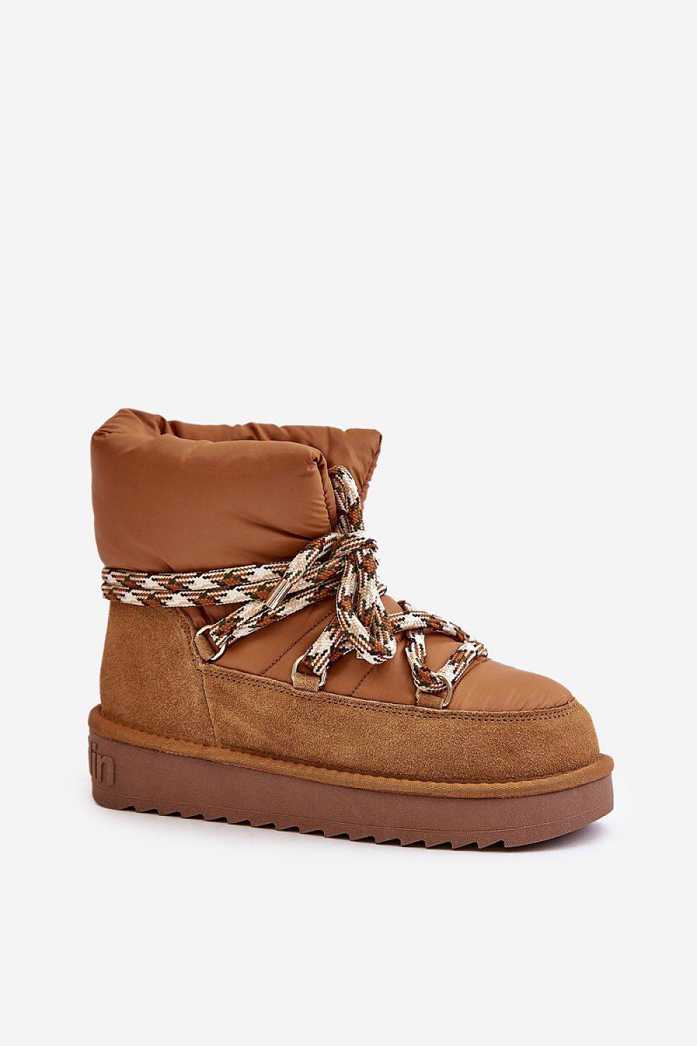 Luxury Women's Snow Boots in Natural Suede - Warm Fur Lining, Thick Lacing, EU Sizes 36-41