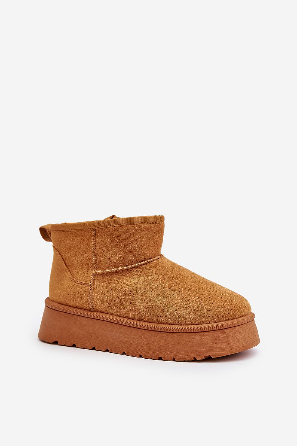 Luxury Women's Eco Suede Snow Boots with Fur Lining - Stylish Platform Winter Footwear, Sizes EU 36-41