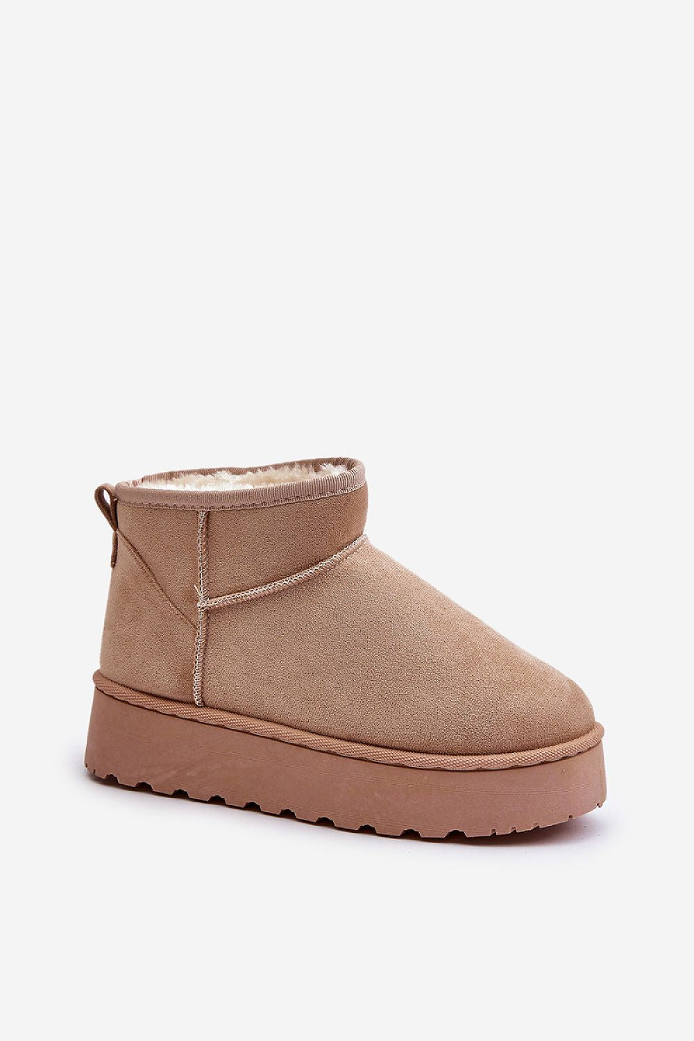 Luxury Eco Suede Snow Boots with Thick Faux Fur Lining, Ankle-High, Sizes EU 36-41