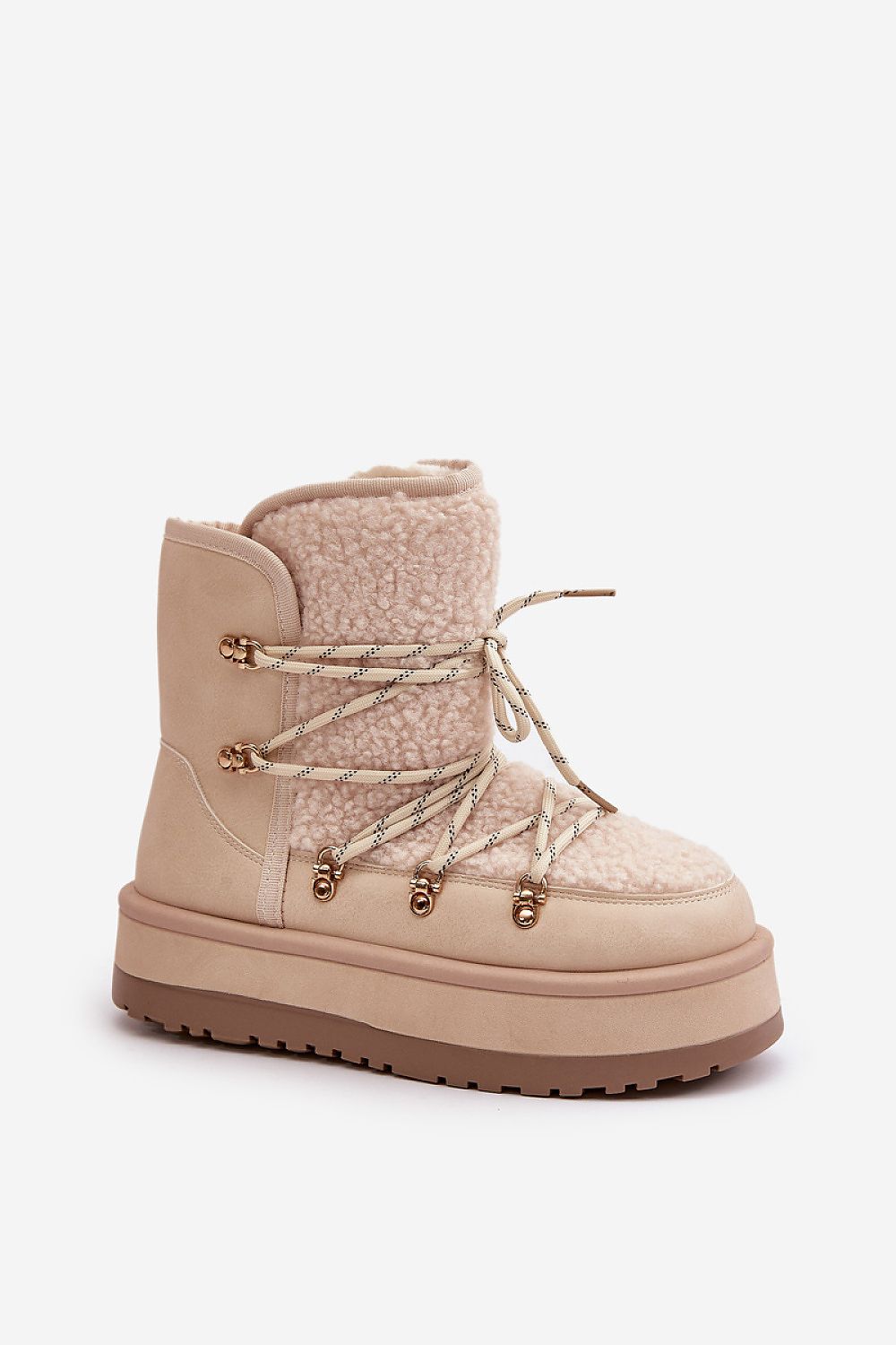 Luxury Women's Fur-Lined Snow Boots with 5cm Platform - Sizes EU 36-41, Stylish Insulation