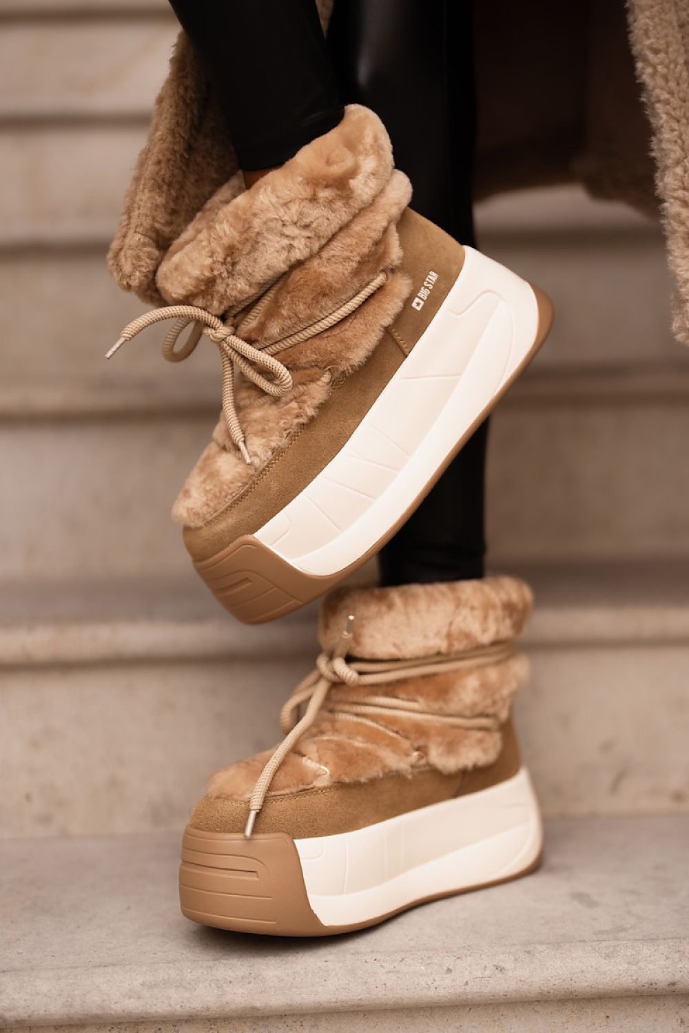 Big Star Women's Snow Boots with Fur Insulation, Non-Slip Sole, EU 36-41