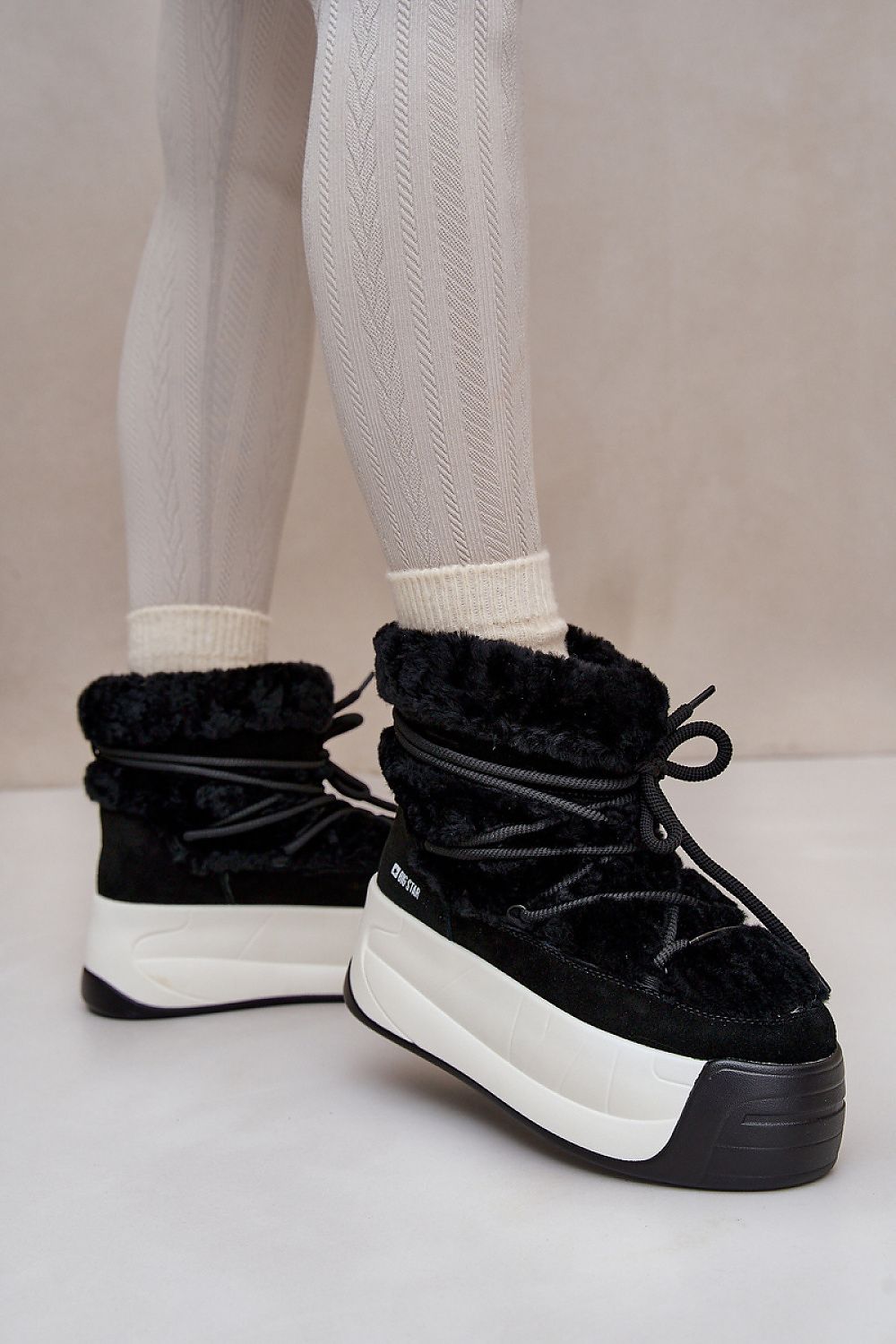 Luxury Women's Snow Boots by Big Star, Fur Lined, Non-Slip Sole, Sizes EU 36-41