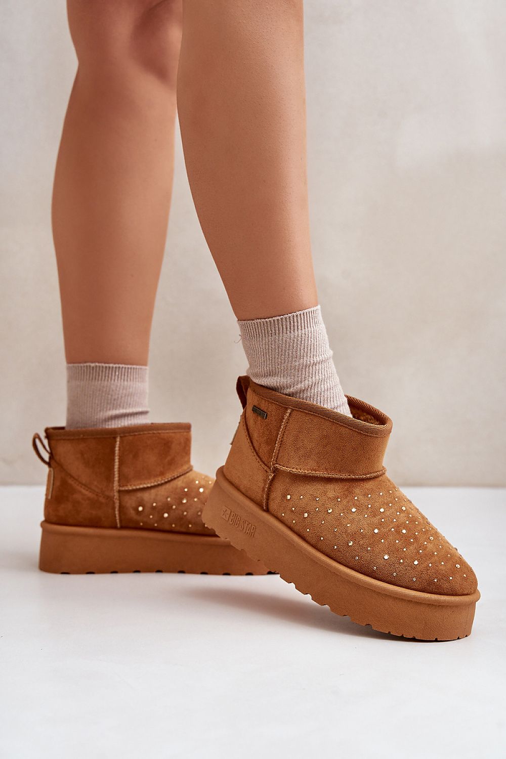 Luxury Big Star Snow Boots for Women - Waterproof, Fur-Lined, Platform Heel, EU Sizes 36-41
