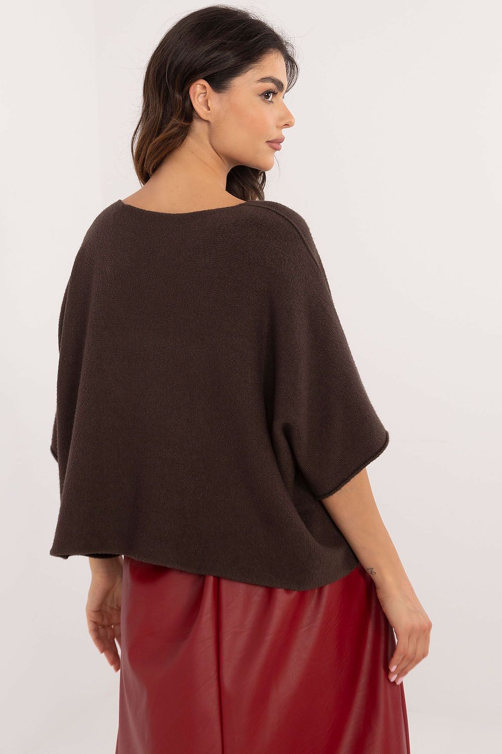 Elegant Oversized Reversible Short Sleeve Women's Sweater by BFG - Available in EU 0