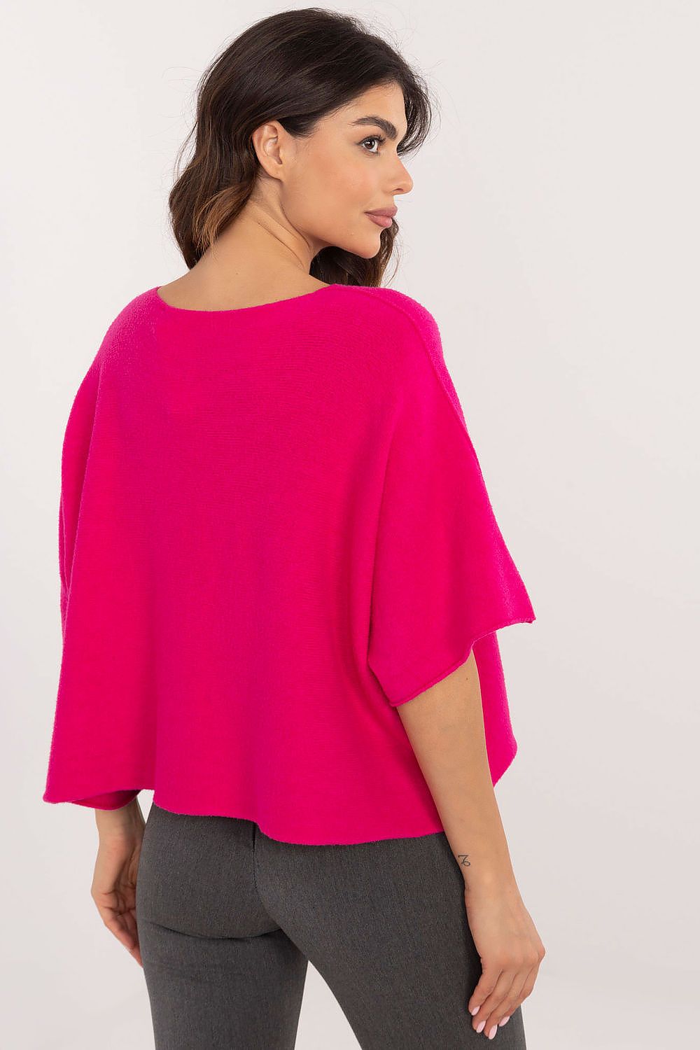 Elegant Oversized Reversible Short Sleeve Women's Sweater by BFG - Available in EU 0