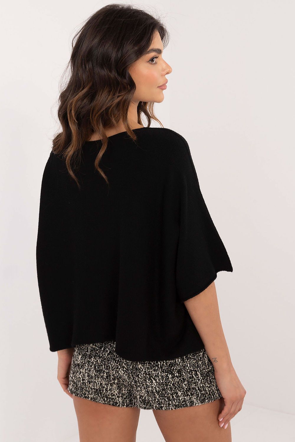 Elegant Oversized Reversible Short Sleeve Women's Sweater by BFG - Available in EU 0