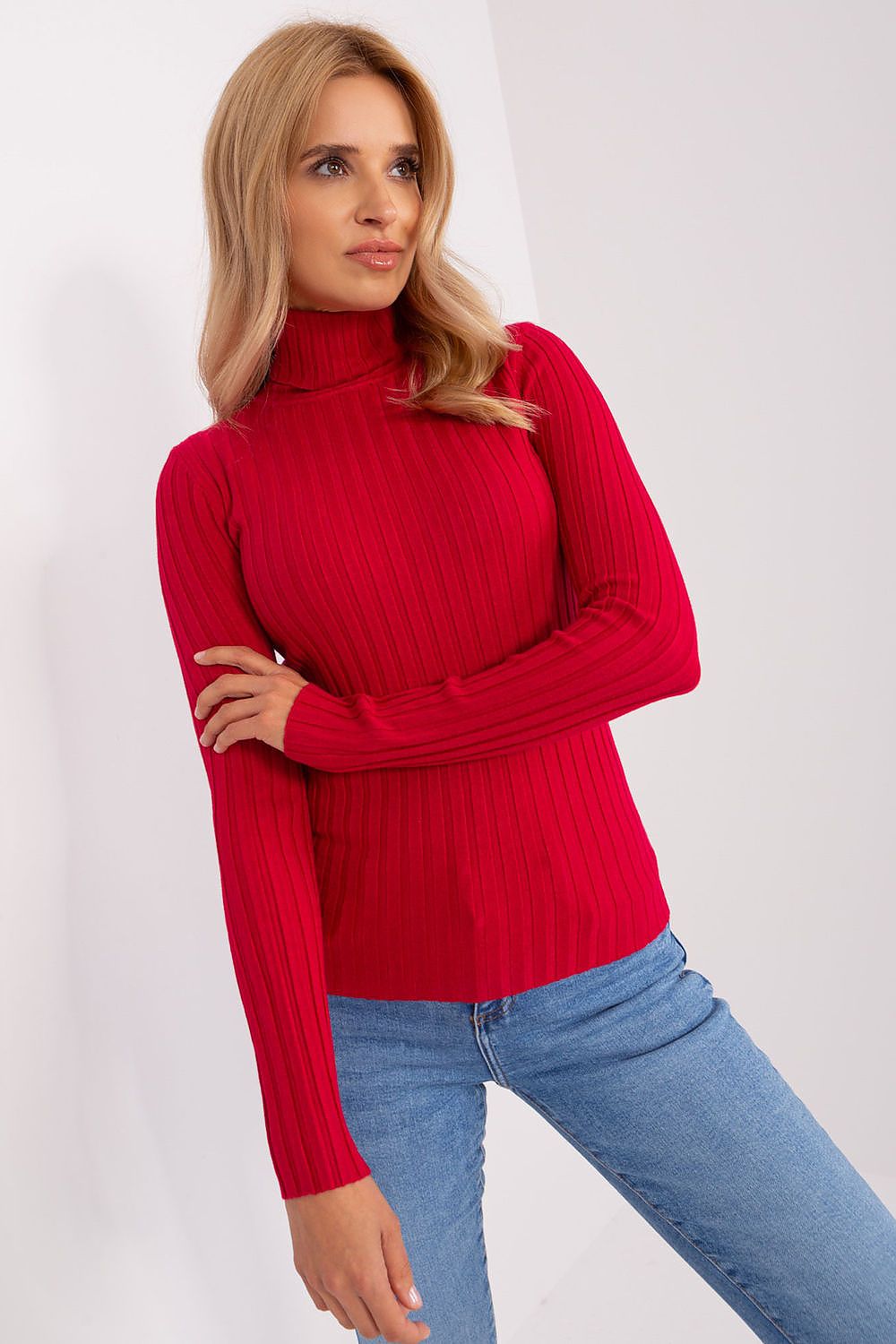 Luxury Viscose Turtleneck Sweater with Ribbed Fabric - Elegant Comfort for Work and Everyday Wear