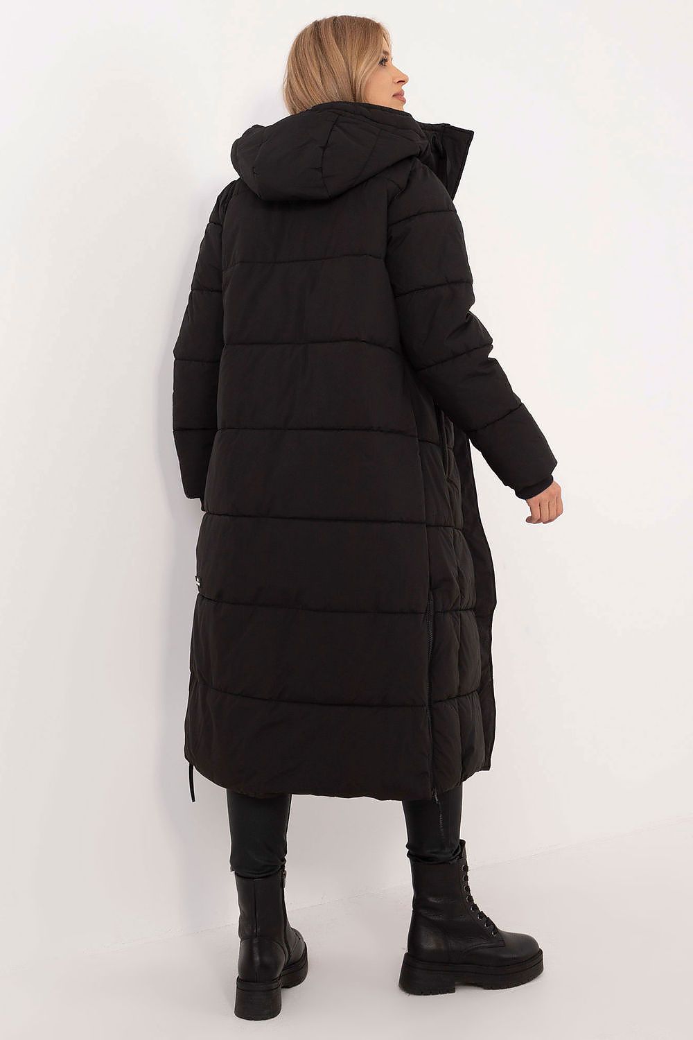 Stylish Long Women's Coat with Hood & Embroidery - Sizes S to XXL - Perfect for Autumn/Winter