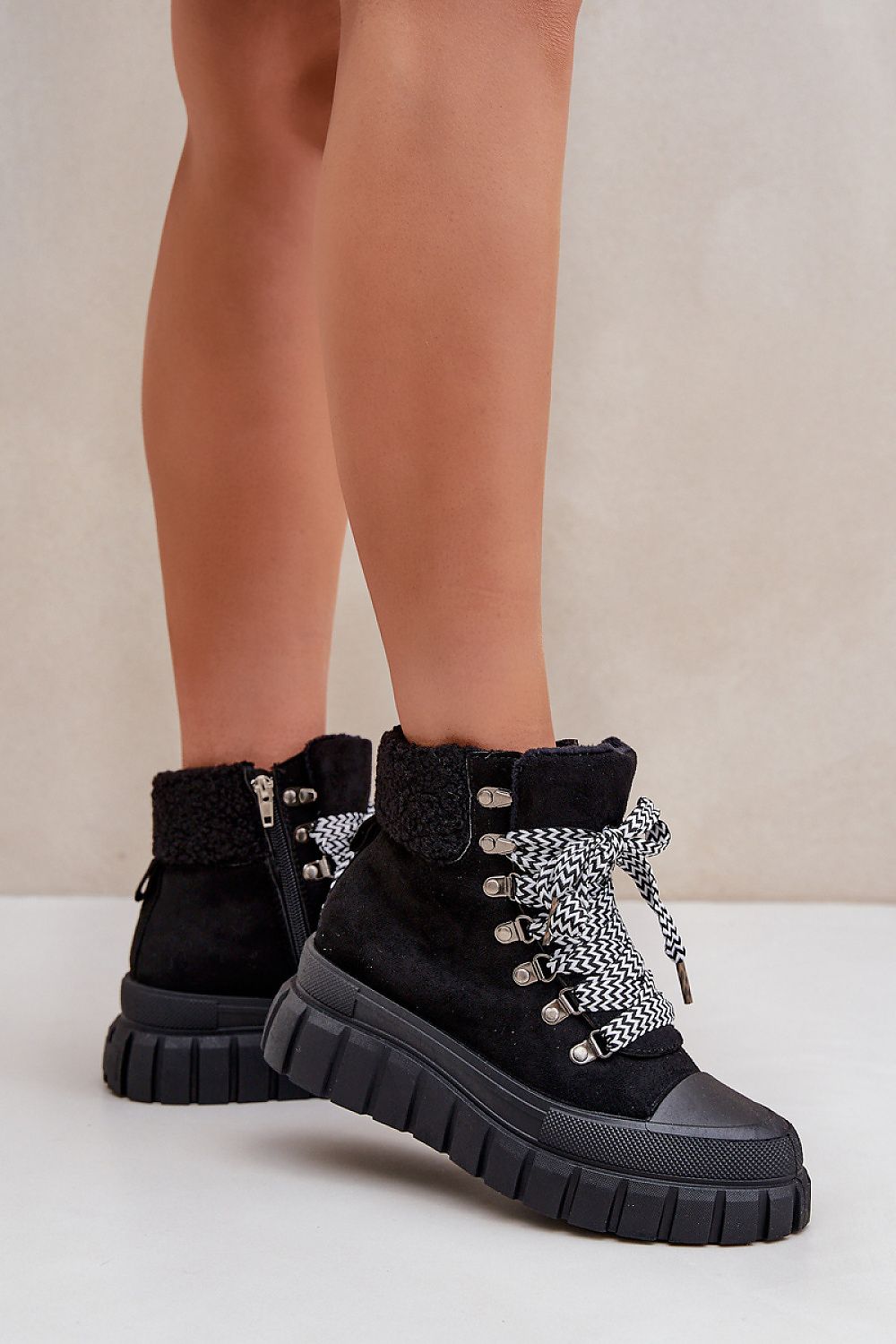 Luxury Women's Eco-Suede Trapper Boots with Insulation, Sizes EU 36-41, Platform Height 5cm