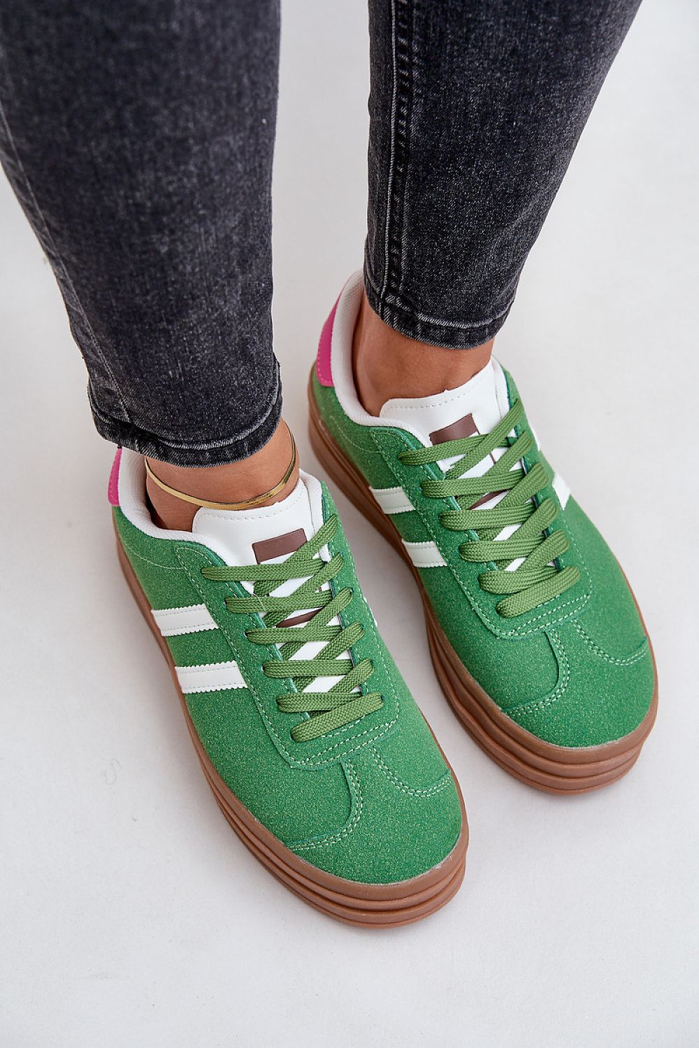 Luxury Women's Platform Sneakers in Imitation Leather Suede, Sizes EU 36-41 for Ultimate Comfort